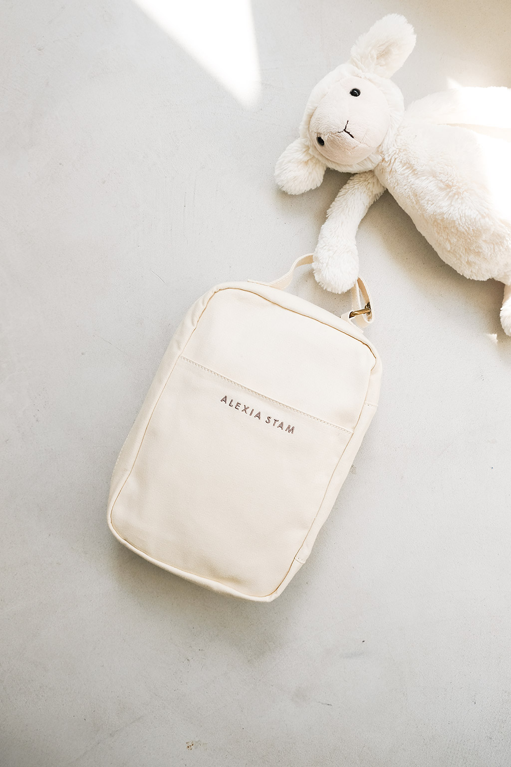 Logo Diaper Pouch Ivory Alexia Stam