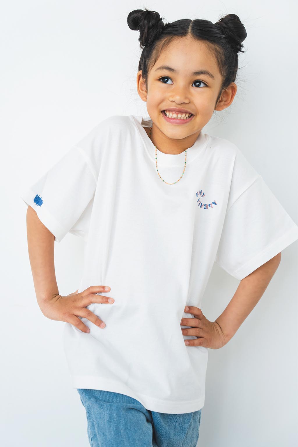 BABY ALEXIA Embroidery Logo Tee White - ALEXIA STAM