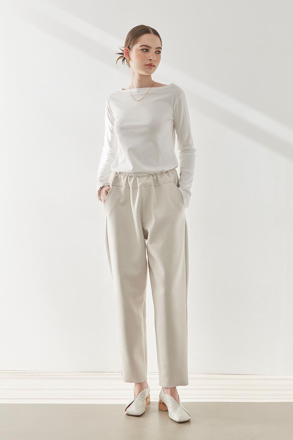 Wide Tapered Pants | ALEXIA STAM