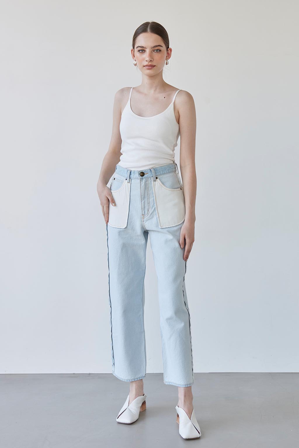Inside Out Straight Denim Pants | ALEXIA STAM