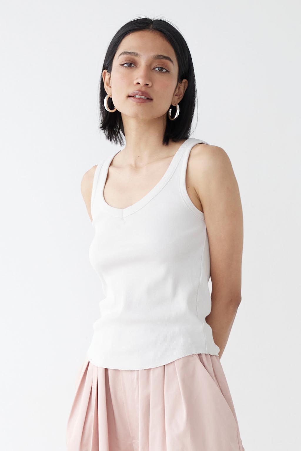 Basic V Neck Long Sleeve Tee | ALEXIA STAM