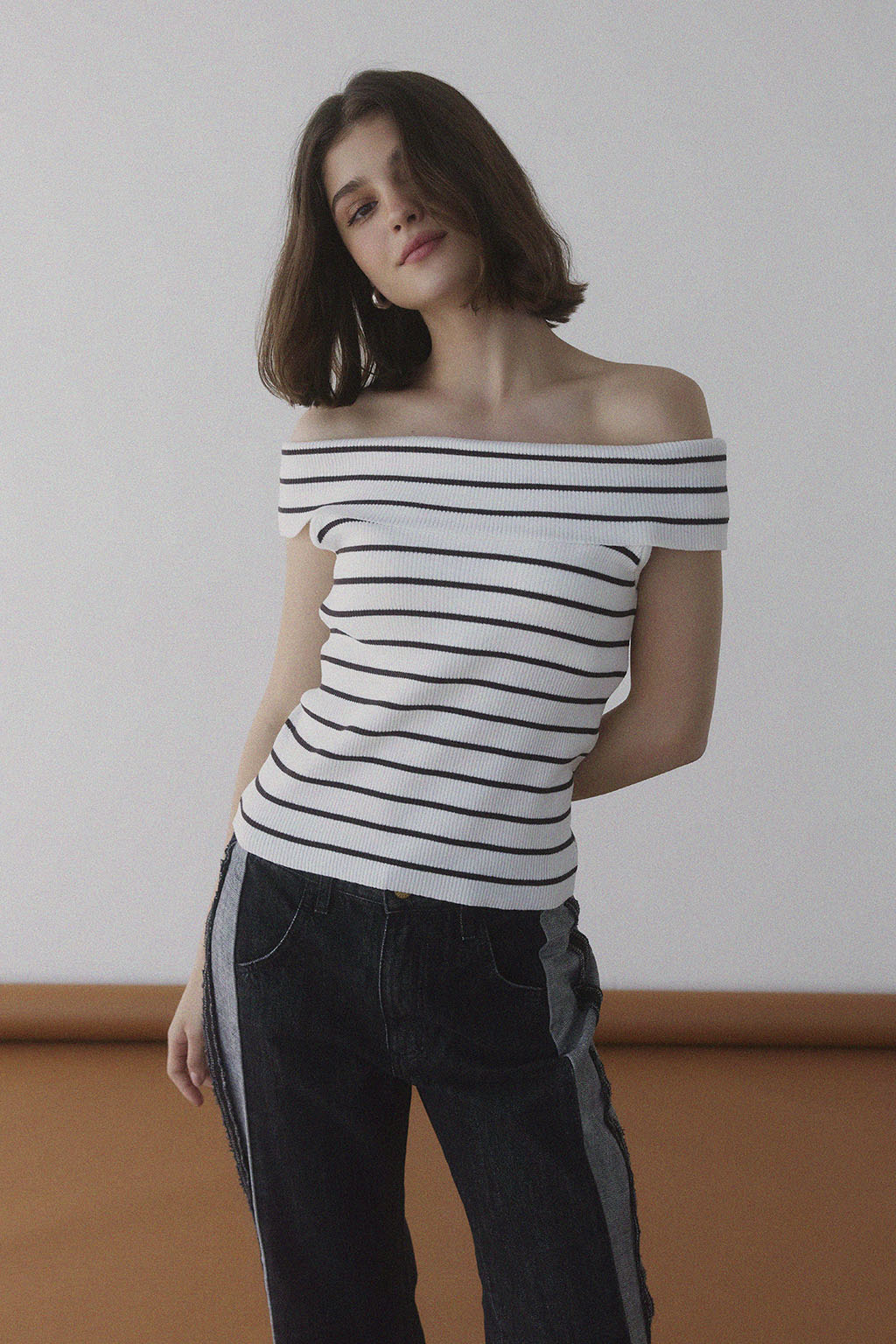 期間限定価格商品 The Off Shoulder STAM ALEXIA | Top Knit カットソー(半袖/袖なし)