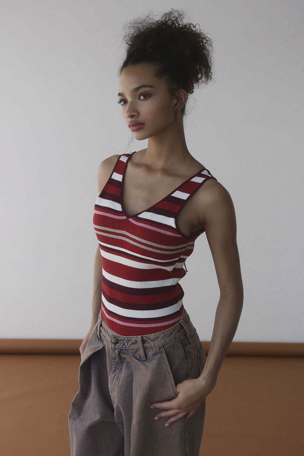 ALEXIA STAM（アリシアスタン）の「Multi Stripe Knit Bodysuit