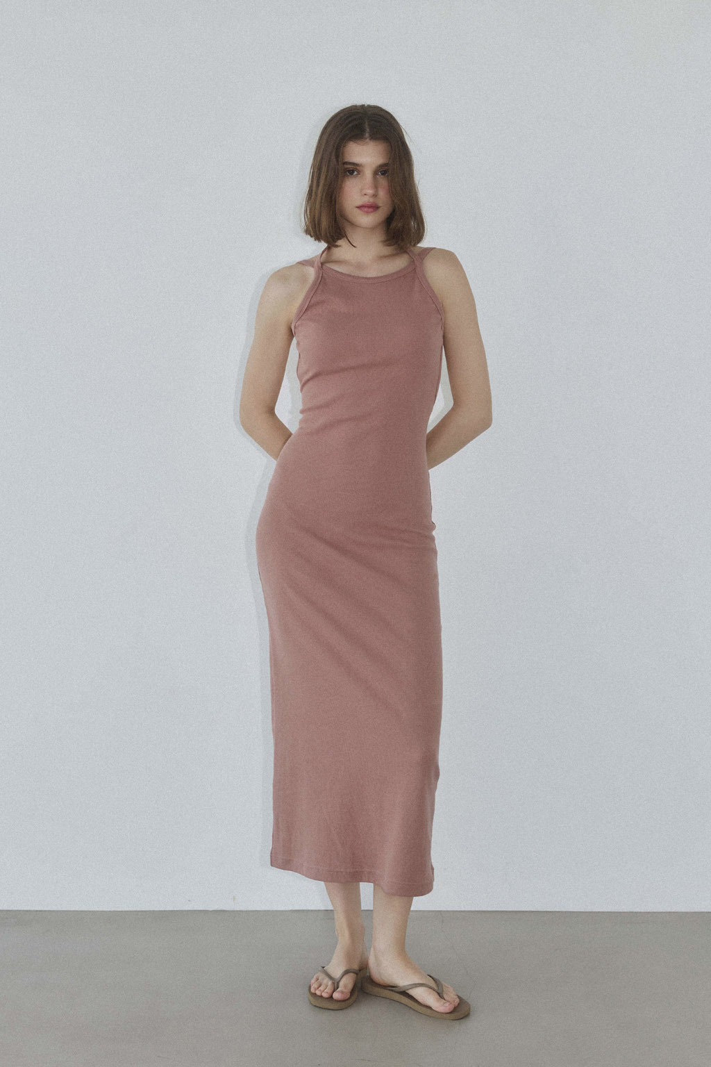 Wellness Open Back Rib Long Dress | ALEXIA STAM