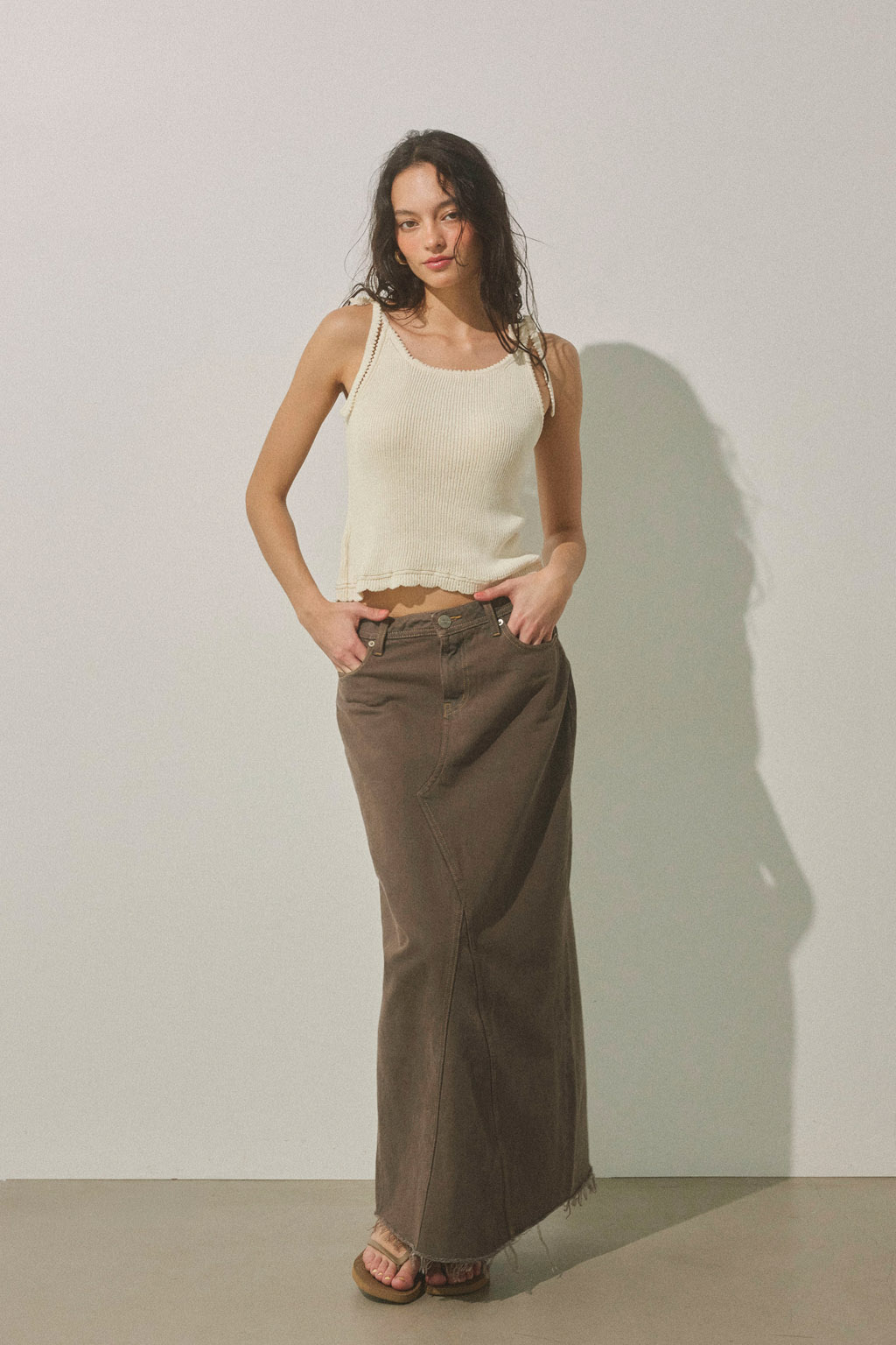 ALEXIA STAM デニムスカート Low Rise Denim Long Skirt | ALEXIA STAM