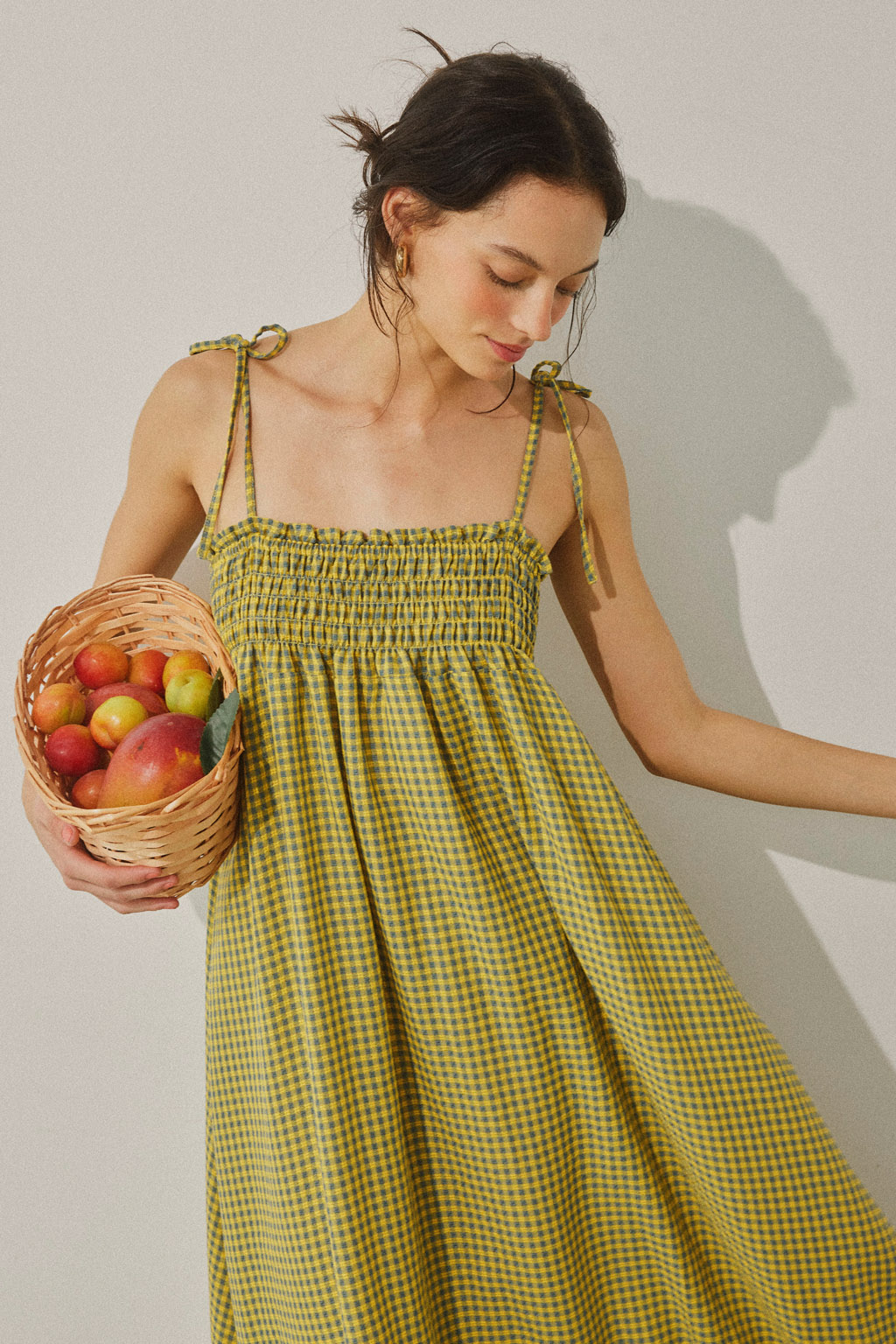 ミストレアス　Plaid Gathering Peplum Camisole ミストレアス Plaid Gathering Peplum Camisole Plaid Gathering