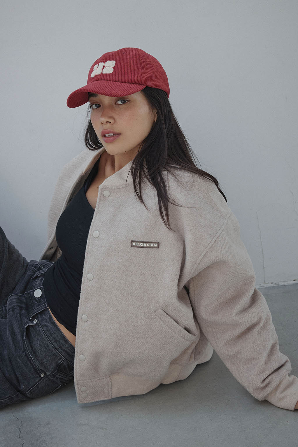 アリシアスタンLogo Wool Blouson Beige