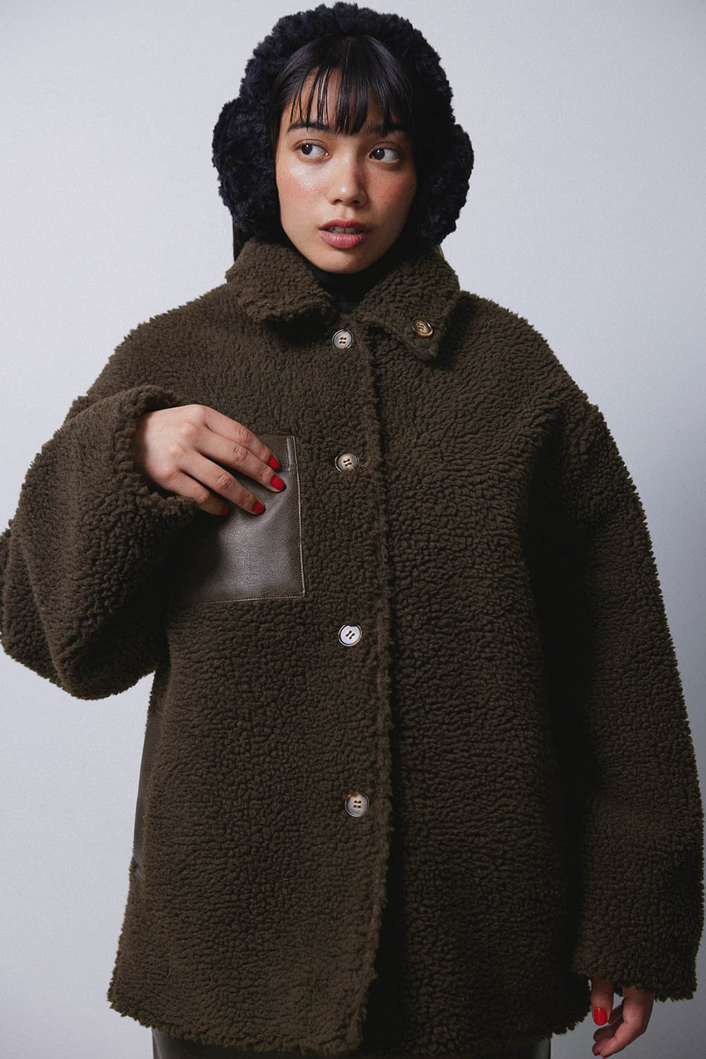 【美品】アリシアスタン　ベストジャケット　ボア　ブラウン Reversible Boa Jacket Brown | ALEXIA STAM