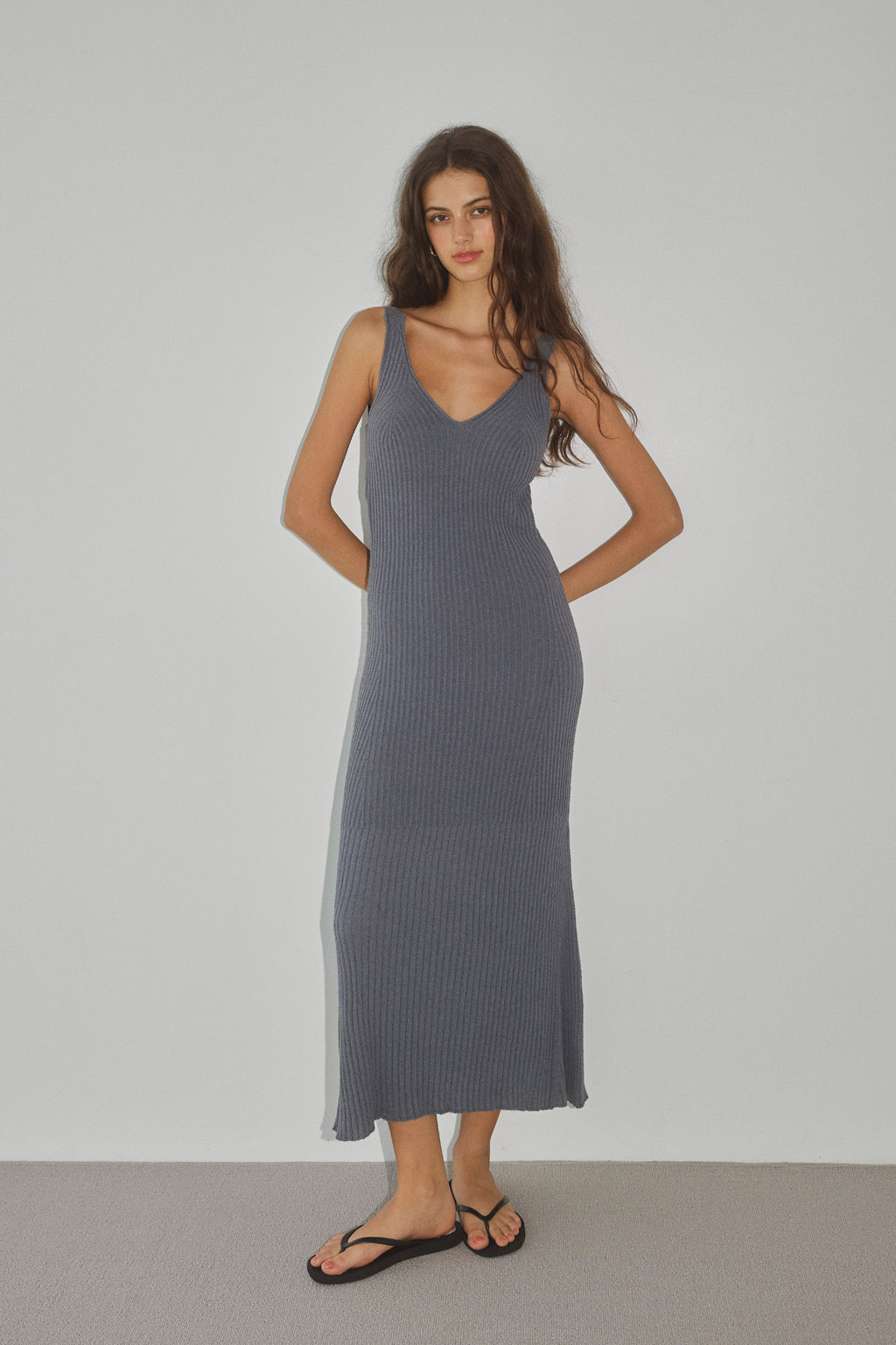 Rib Knit Flare Dress | ALEXIA STAM