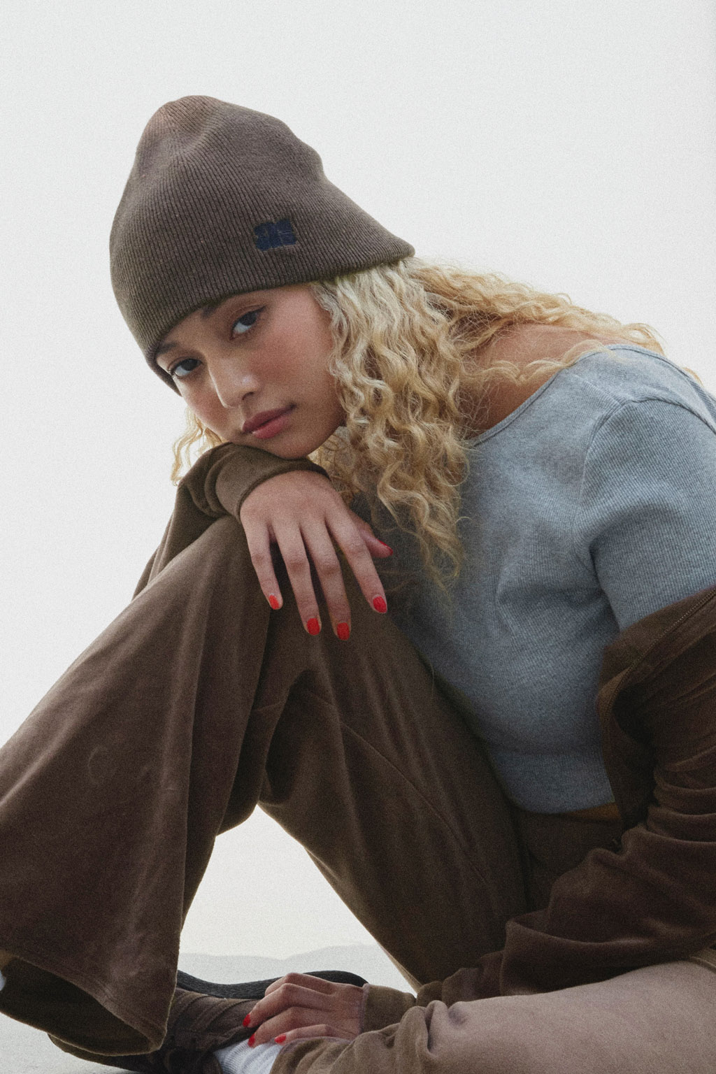 alexia stam Logo Beanie グレー Logo Beanie | ALEXIA STAM