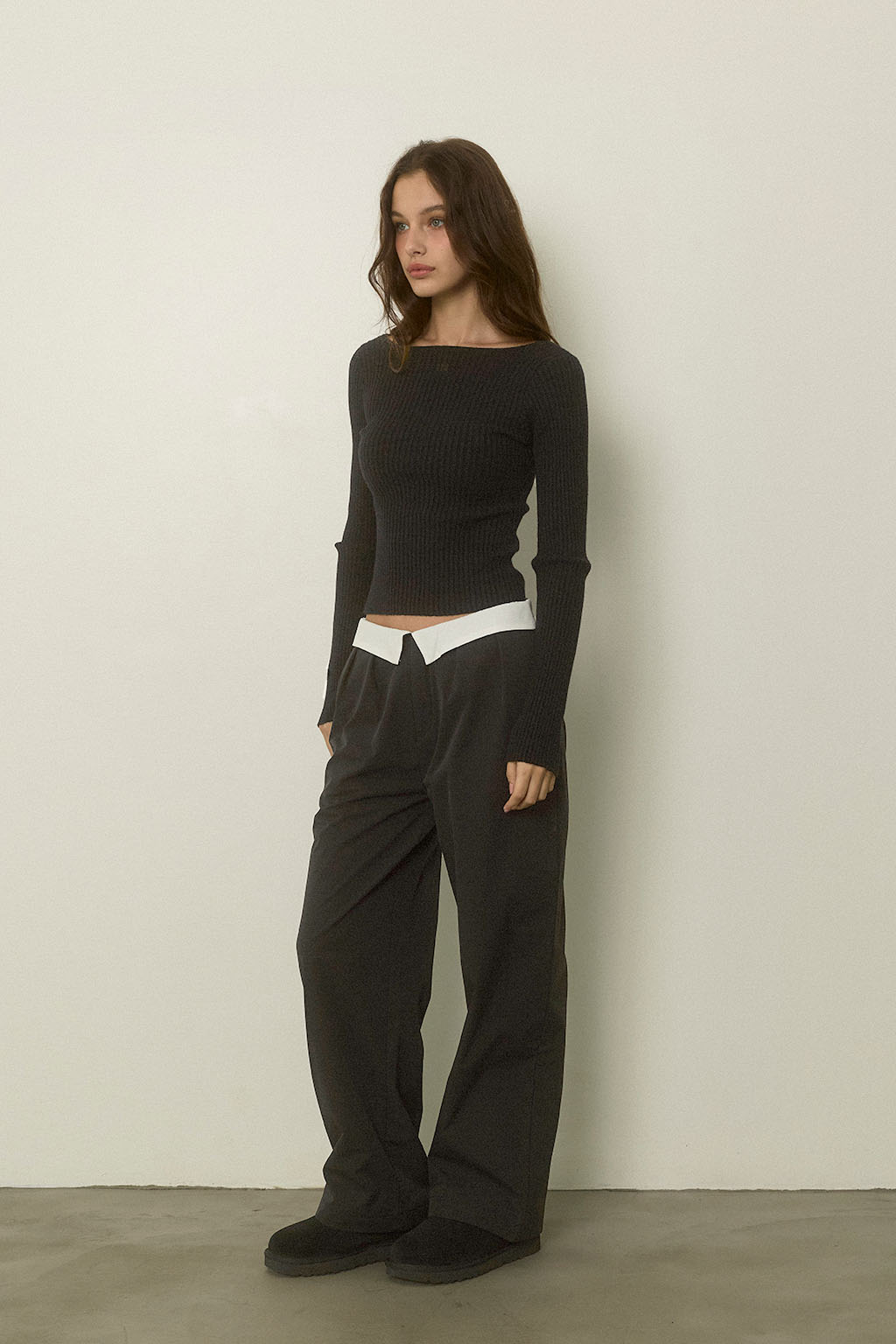 Wellness Turn-up Waist Warm Pants | ALEXIA STAM