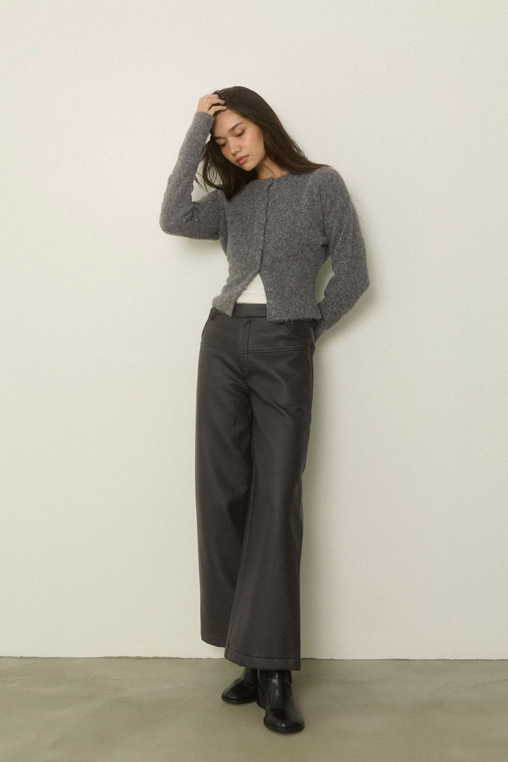 エマ XL Eco Leather Wide Pants | ALEXIA STAM