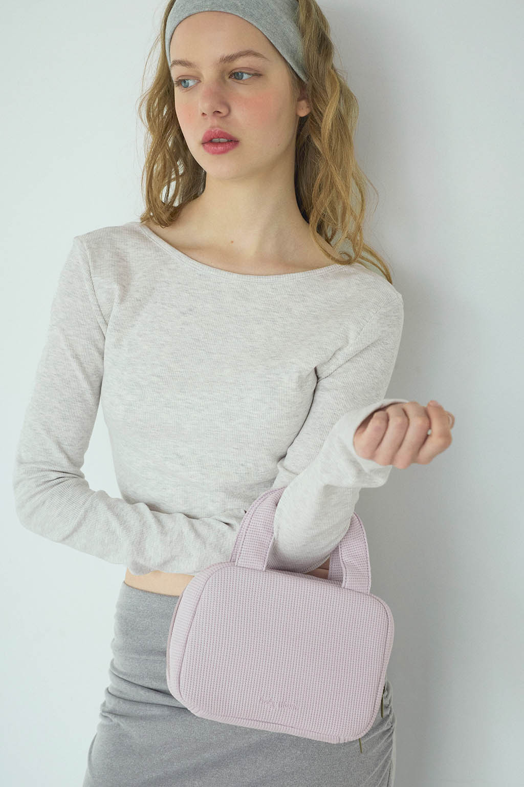 Logo Waffle Diaper Pouch | ALEXIA STAM