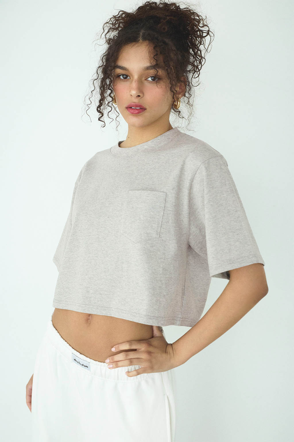 Logo Patch Cropped Tee | ALEXIA STAM